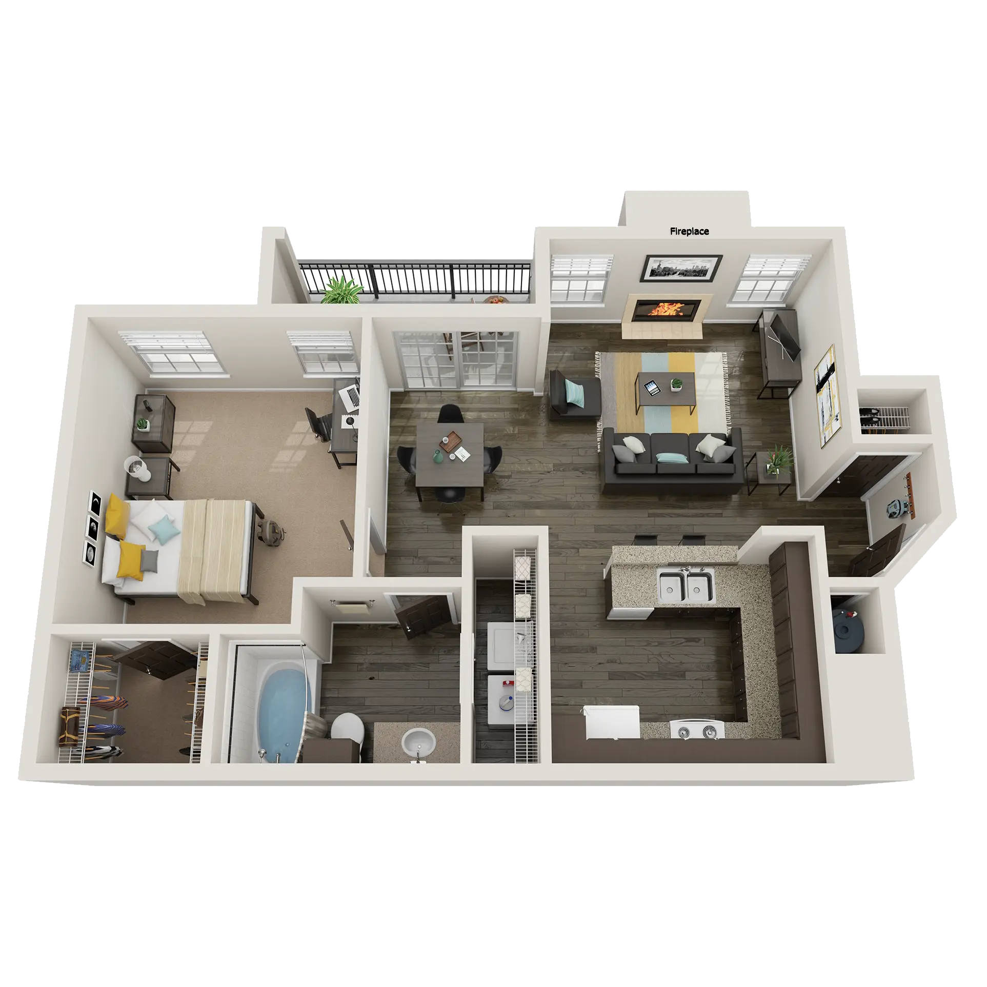 A1 - 1 Bed  / 1 Bath - 845 sq. ft - Starting at $1,250