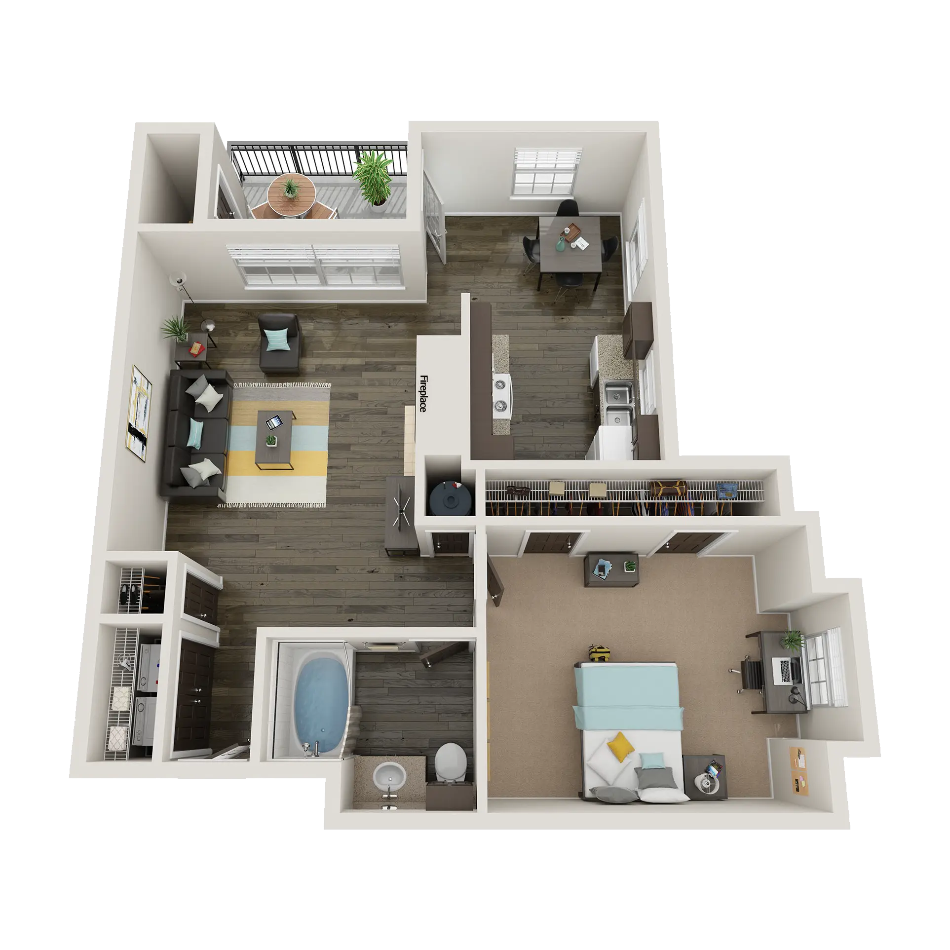 A2 - 1 Bed  / 1 Bath - 879 sq. ft - Starting at $1,250