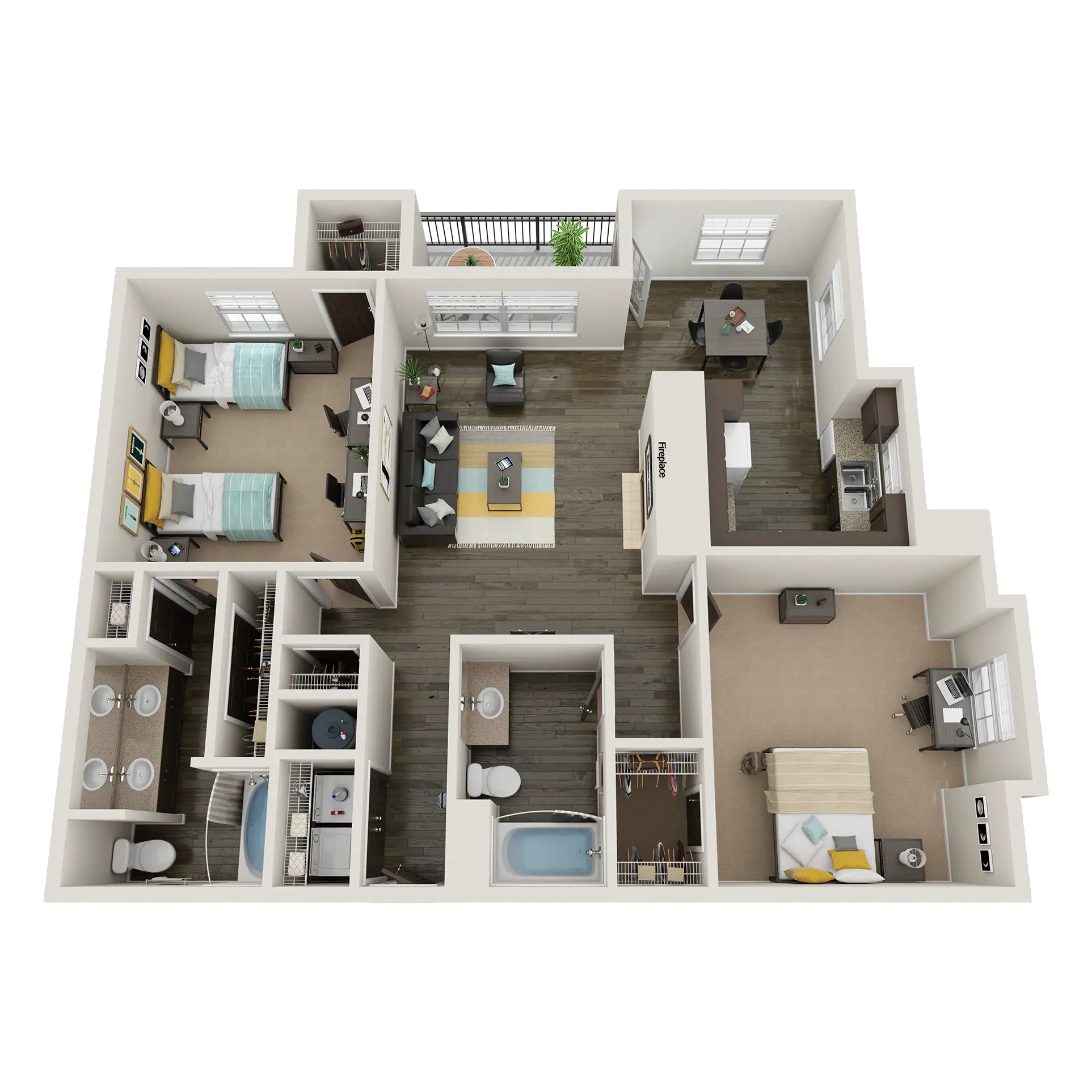 B2 - 2 Bed  / 2 Bath - 1,247 sq. ft - Starting at $830
